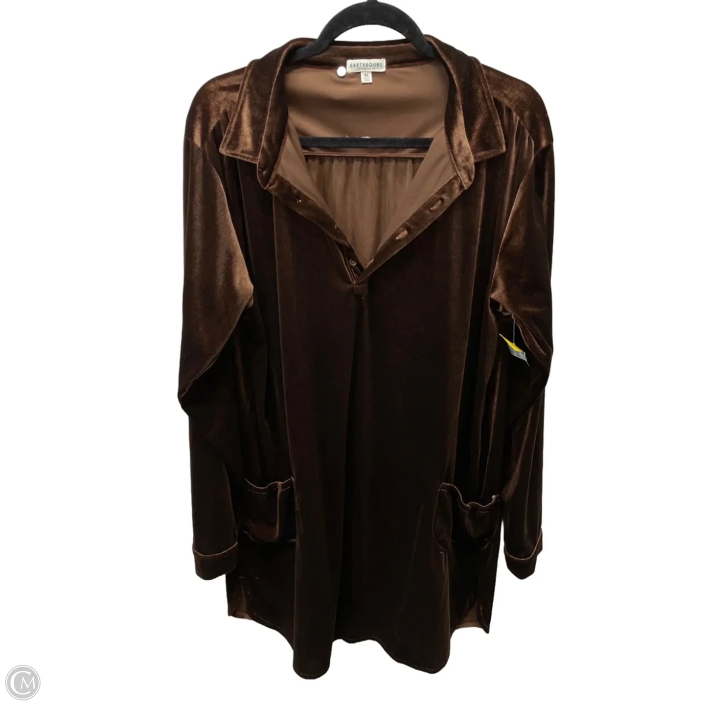 Dress Casual Short By Earthbound In Brown, Size: Xl