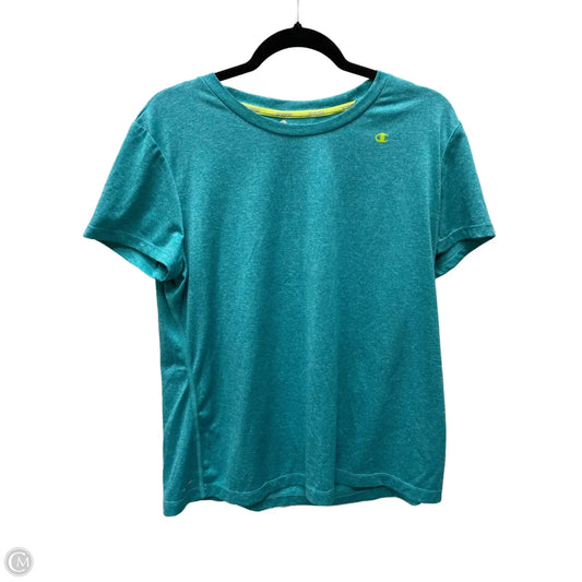 Athletic Top Short Sleeve By Champion In Green, Size: Xl