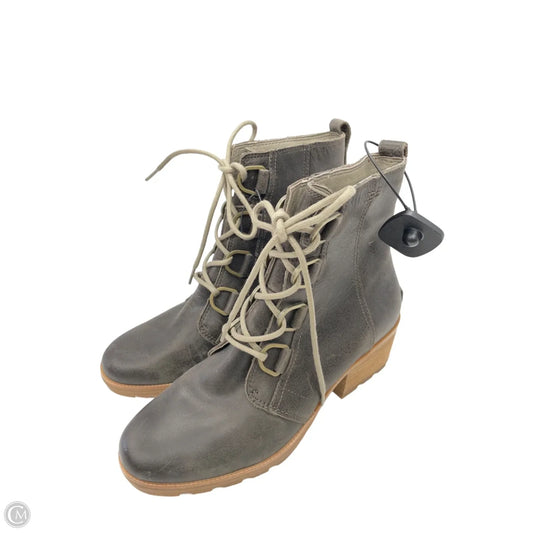 Boots Ankle Heels By Sorel In Brown, Size: 9.5