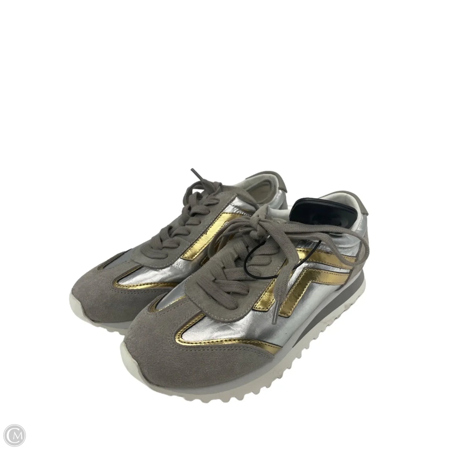 Shoes Sneakers By Franco Sarto In Grey & Silver, Size: 6