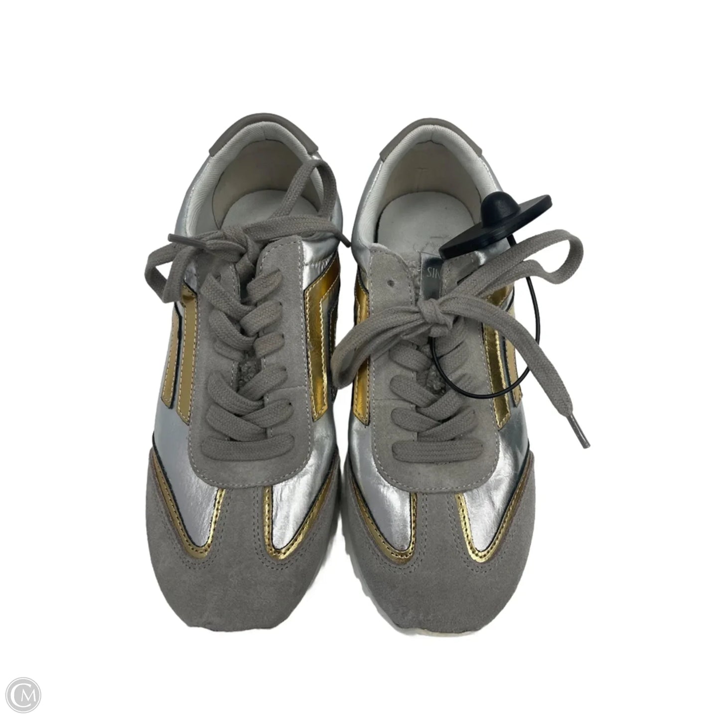 Shoes Sneakers By Franco Sarto In Grey & Silver, Size: 6