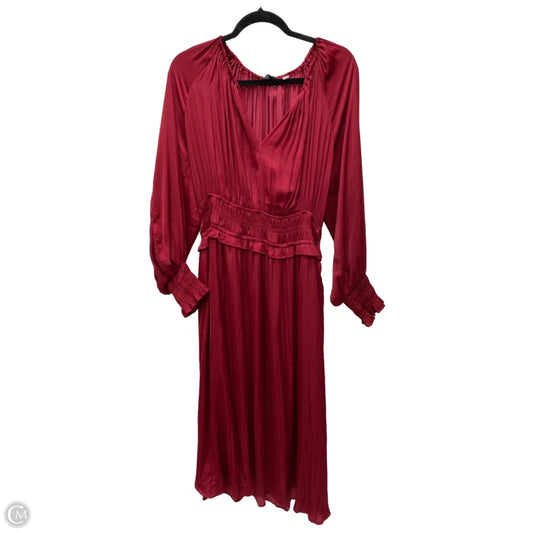 Dress Party Midi By Tahari In Red, Size: Xl