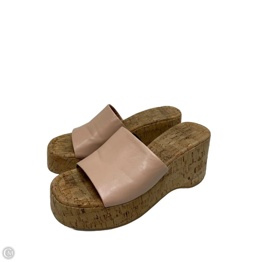 Sandals Heels Platform By Madden Girl In Pink & Tan, Size: 11