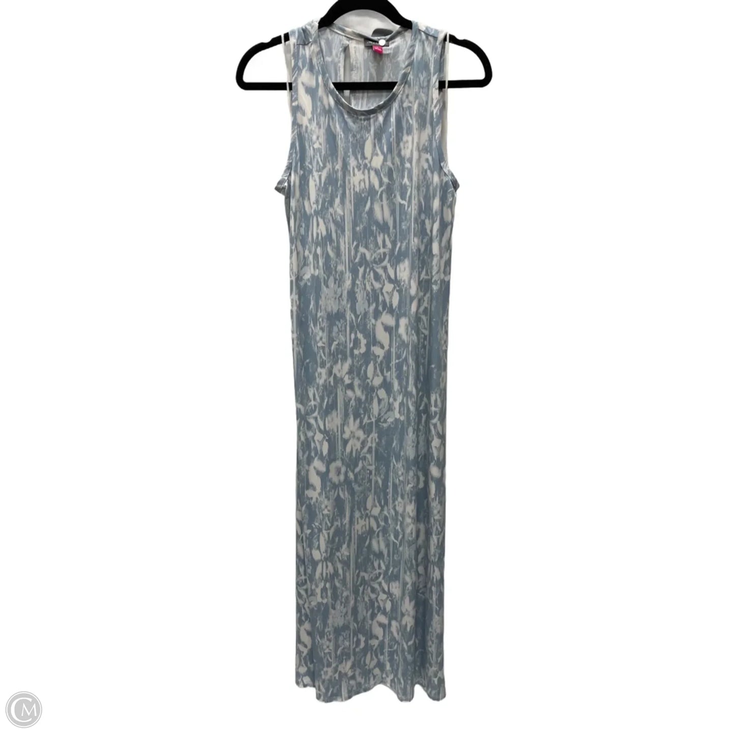 Dress Casual Maxi By Vince Camuto In Blue & Cream, Size: L