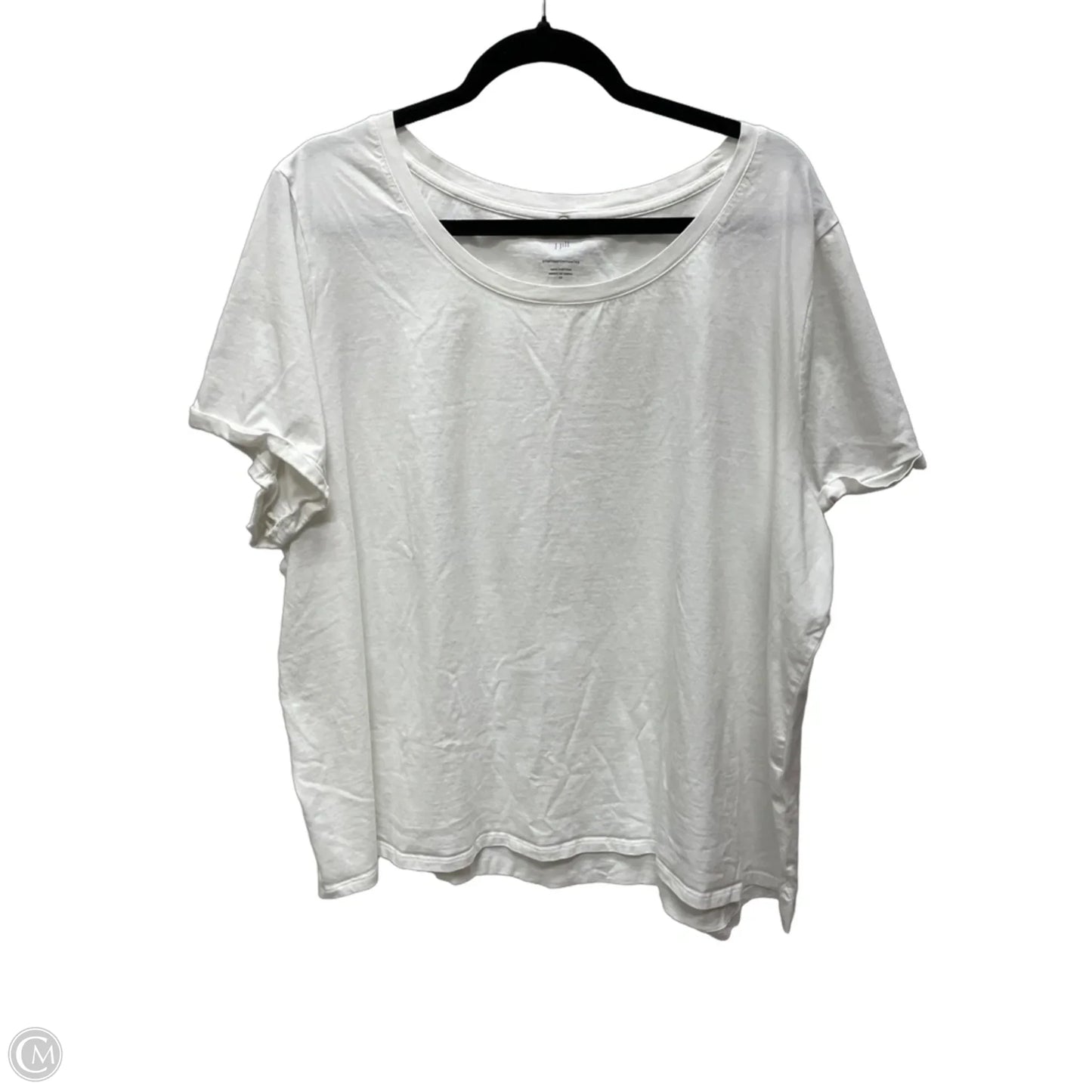 Top Short Sleeve Basic By J. Jill In White, Size: 3x