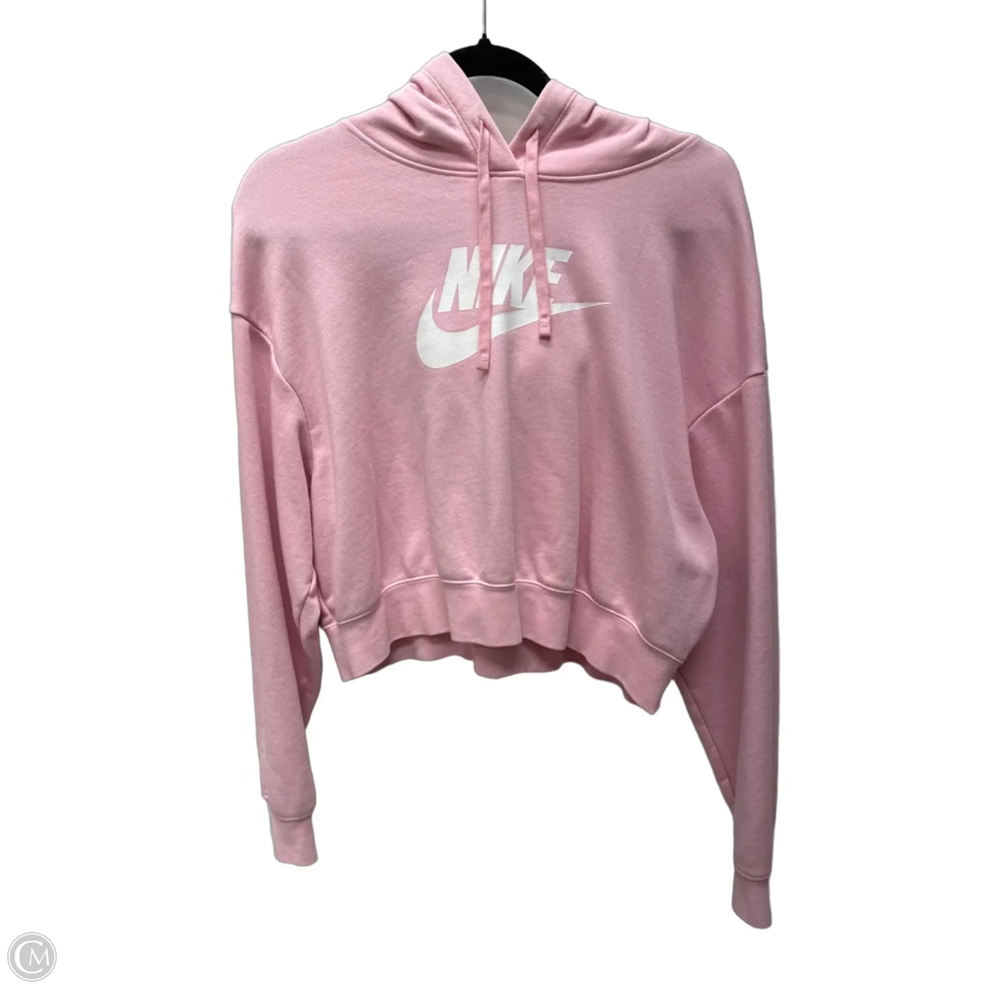 Sweatshirt Hoodie By Nike Apparel In Pink & White, Size: M