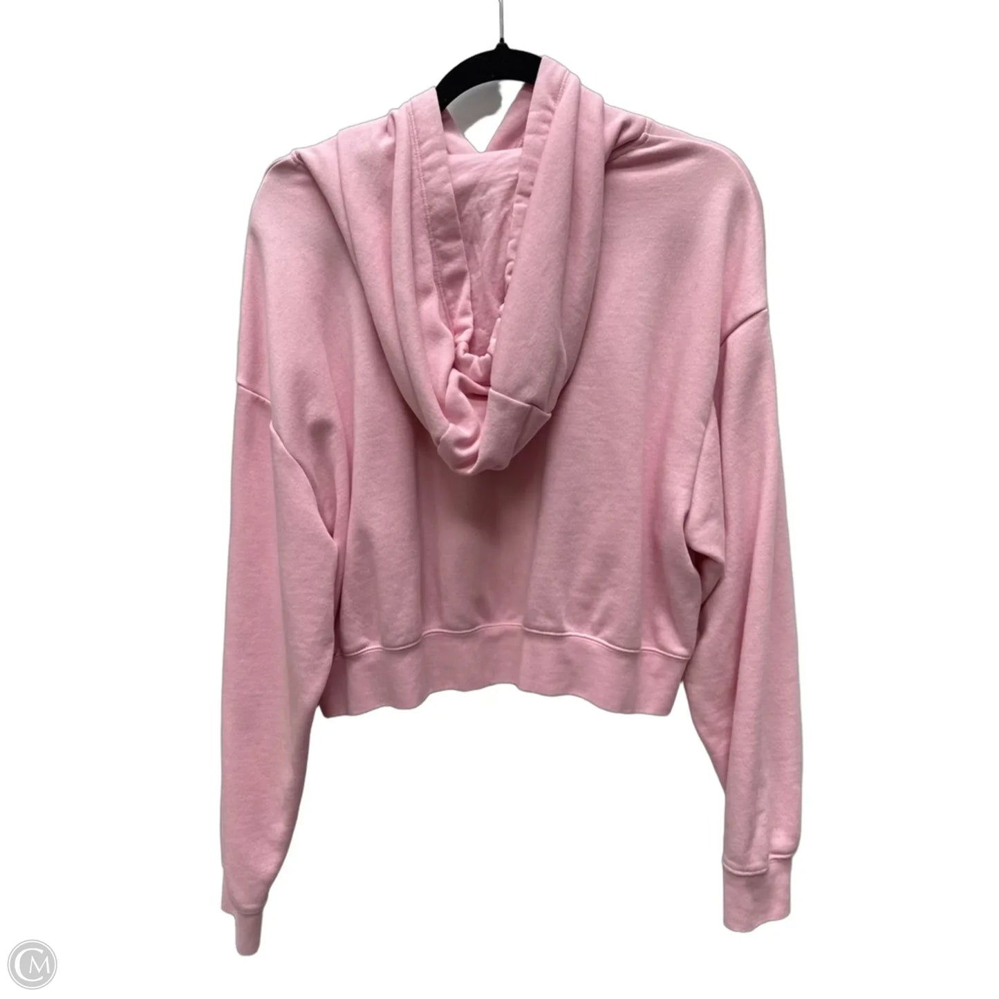 Sweatshirt Hoodie By Nike Apparel In Pink & White, Size: M