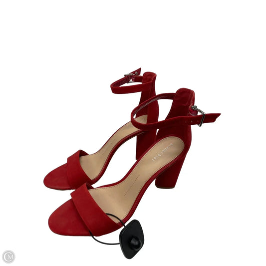 Sandals Heels Block By Gianni Bini In Red, Size: 11