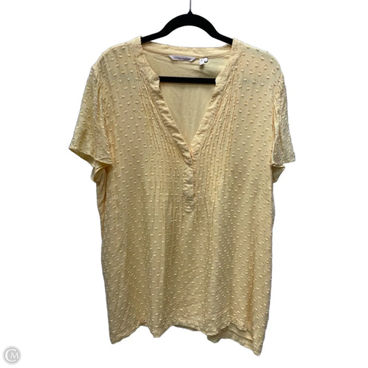 Top Short Sleeve By Soft Surroundings In Yellow, Size: Xl