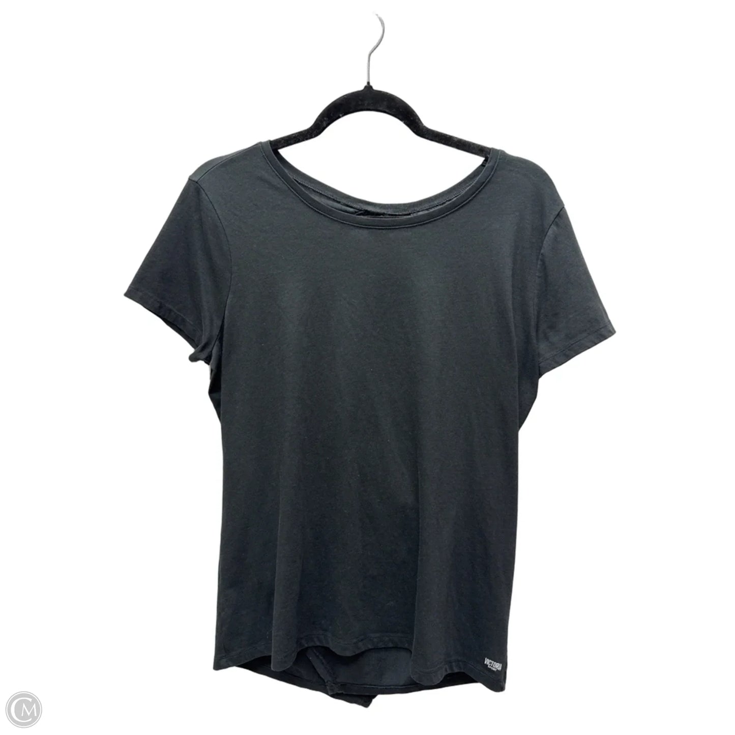 Athletic Top Short Sleeve By Victorias Secret In Black, Size: M
