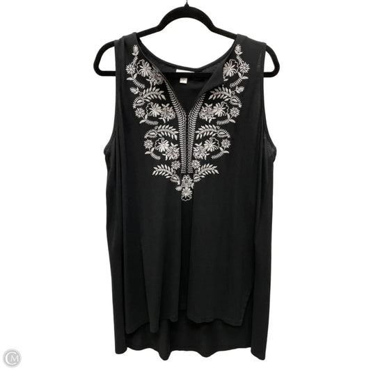 Top Sleeveless By J. Jill In Black & White, Size: L