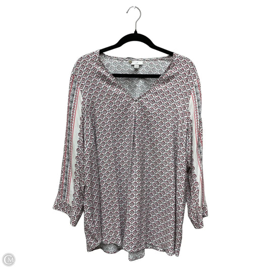 Blouse Long Sleeve By J. Jill In Floral Print, Size: L