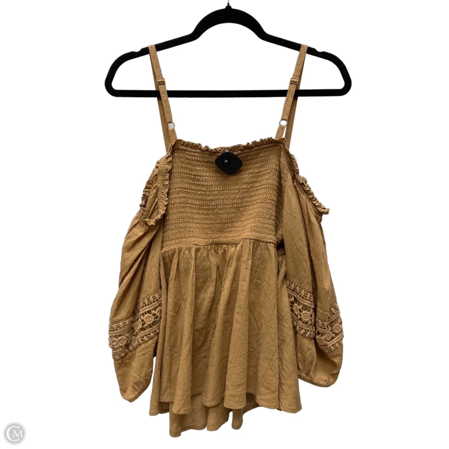 Blouse Short Sleeve By Torrid In Brown, Size: 1x