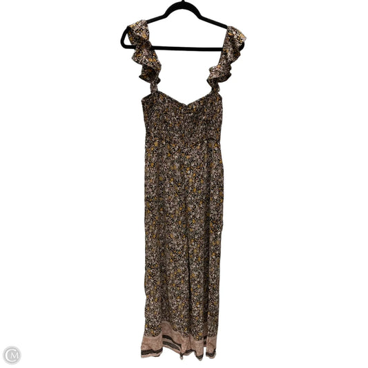 Jumpsuit By Francesca's In Floral Print, Size: L