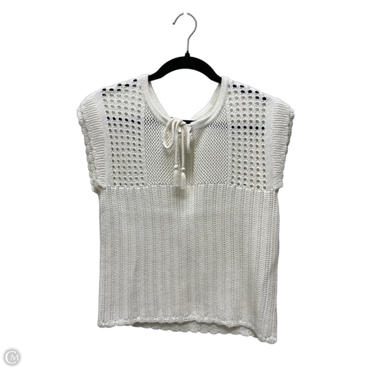 Sweater Short Sleeve By Heartloom In Cream, Size: M