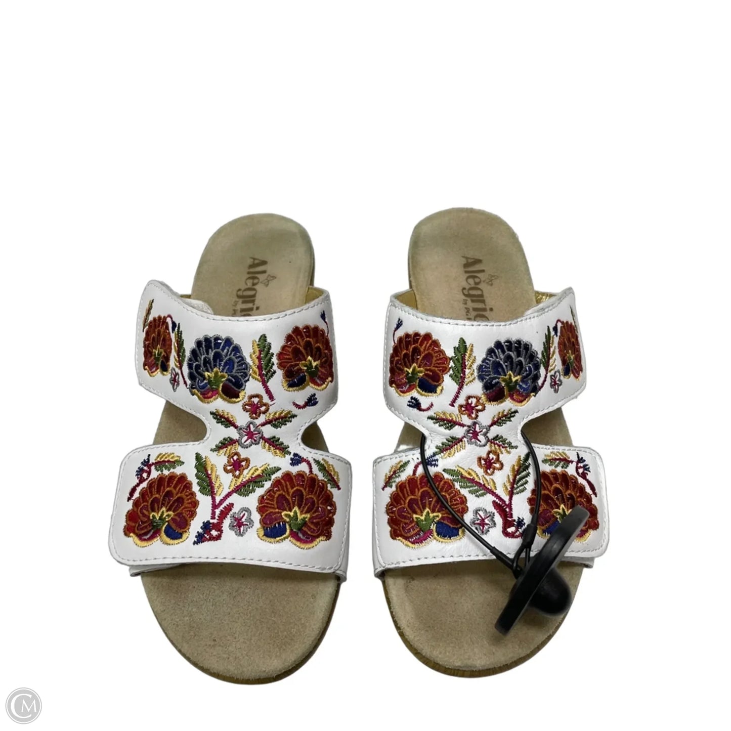 Sandals Heels Block By Alegria In Floral Print, Size: 8