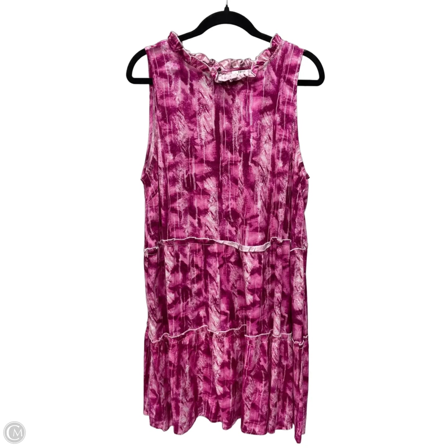 Dress Casual Short By True Craft In Purple & White, Size: 1x