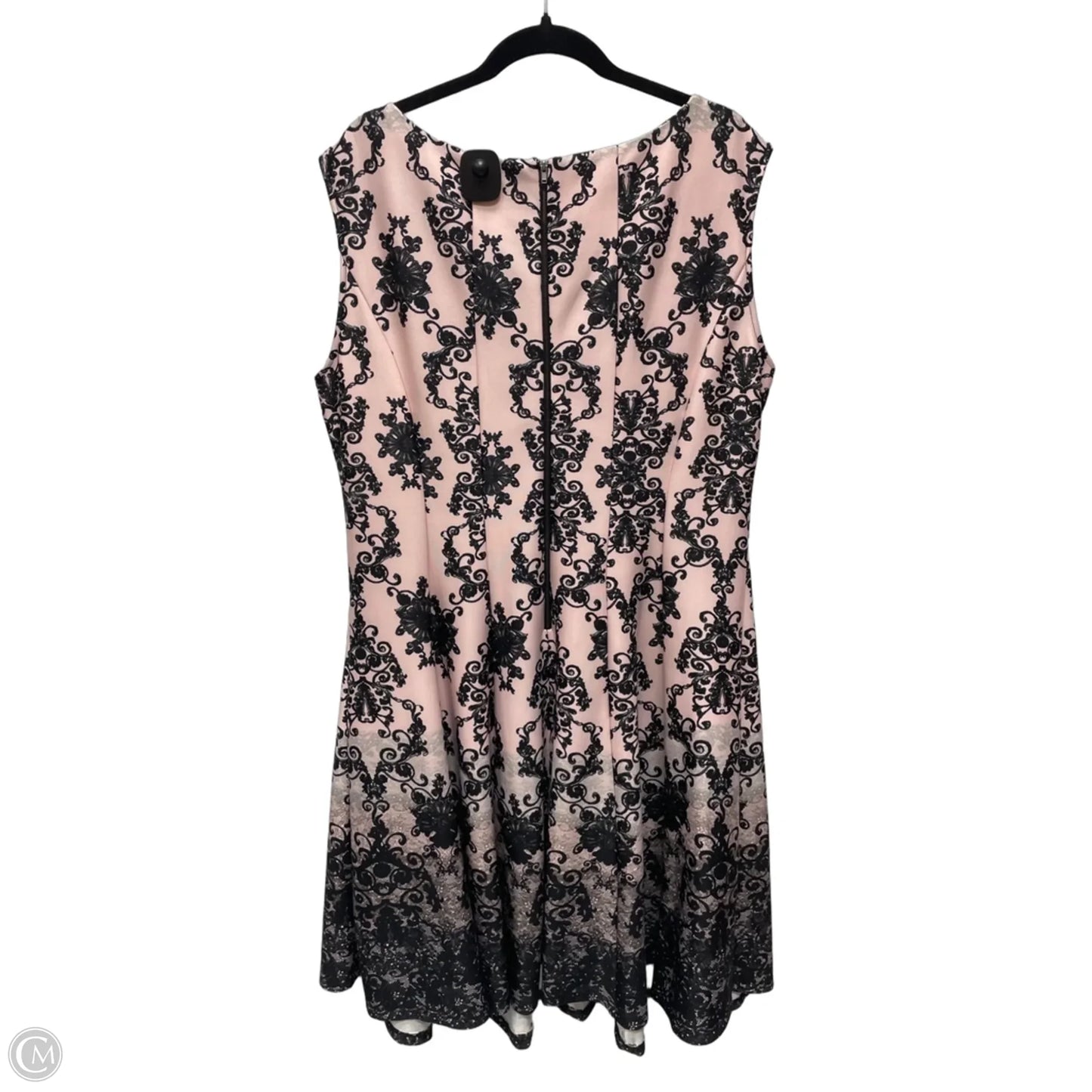 Dress Work By Gabby Skye In Black & Pink, Size: 1x