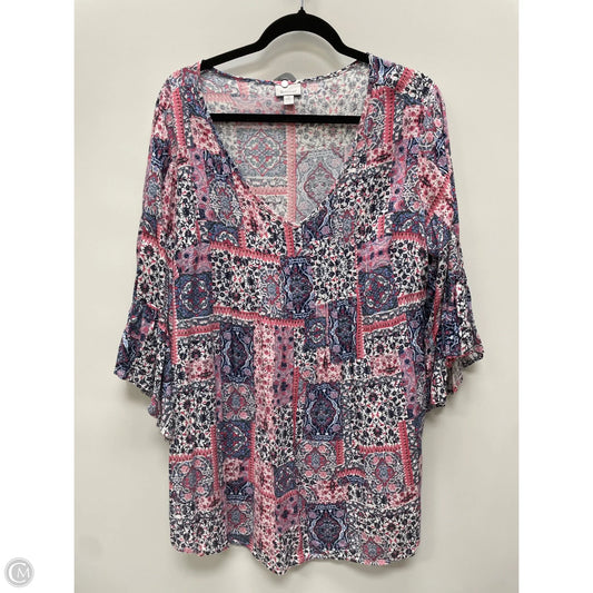 Top 3/4 Sleeve By Avenue In Multi-colored, Size: 2x