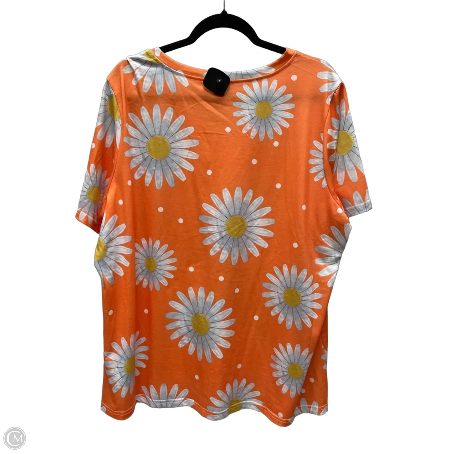 Top Short Sleeve By Shein In Floral Print, Size: 2x
