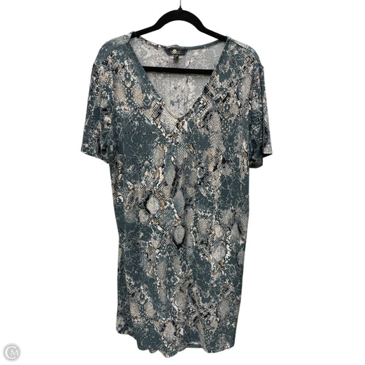 Dress Casual Short By Christian Siriano In Snakeskin Print, Size: Xl