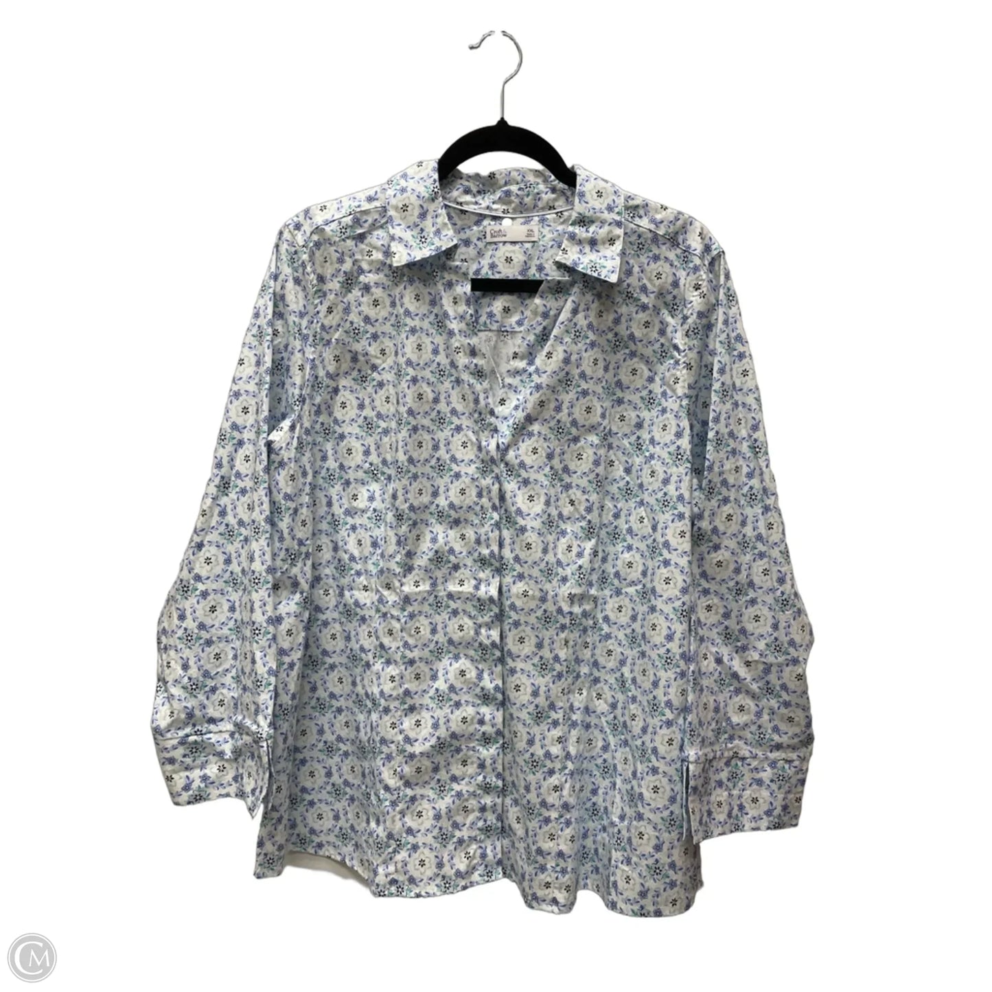 Top Long Sleeve By Croft And Barrow In Floral Print, Size: 1x