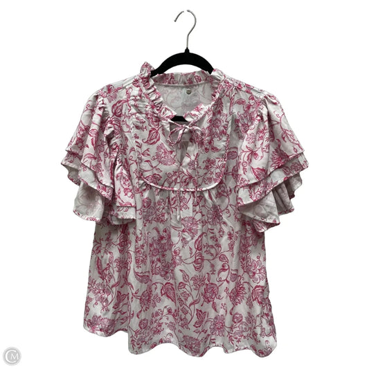 Top Short Sleeve By Clothes Mentor In Floral Print, Size: Xl