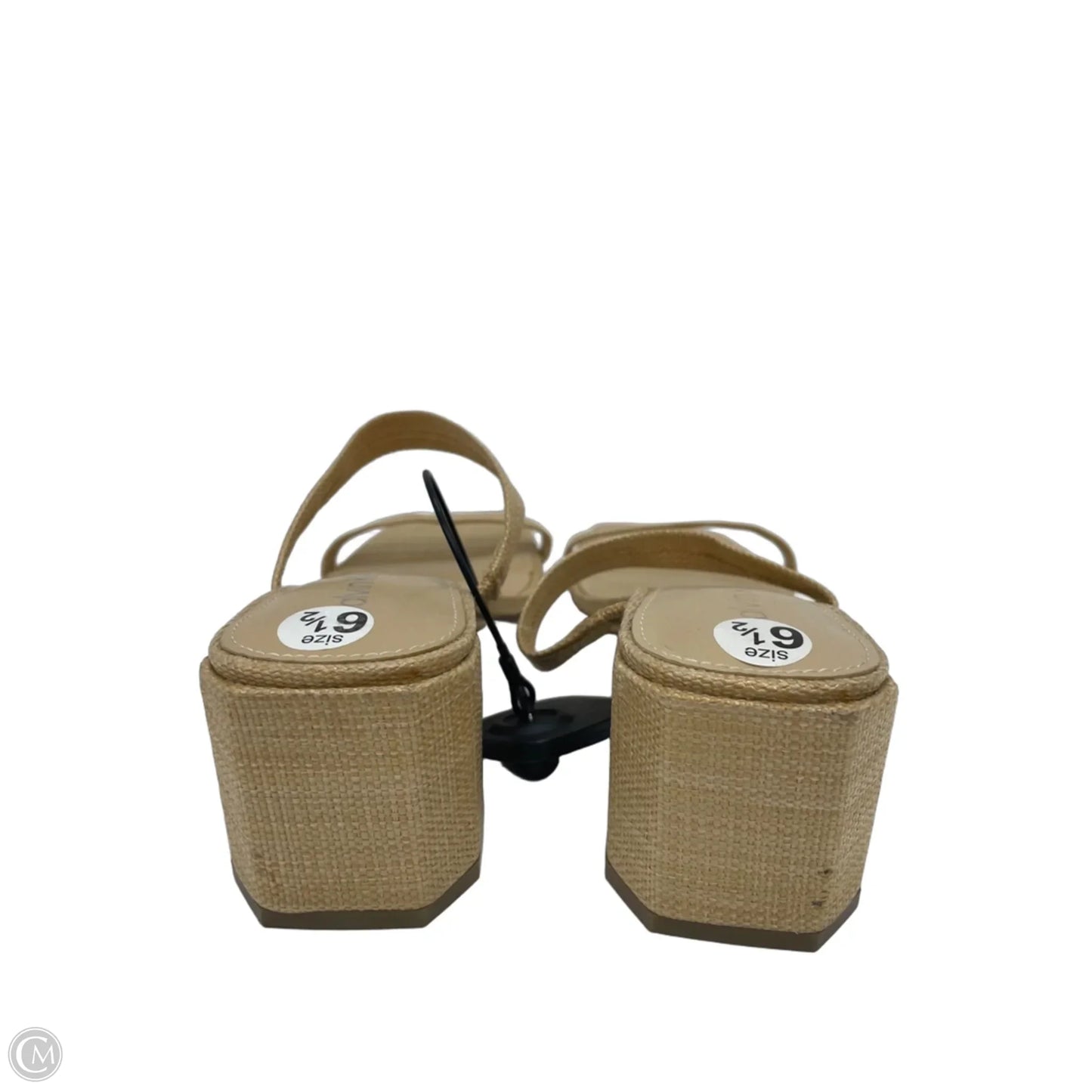 Sandals Heels Block By Calvin Klein In Tan, Size: 6.5