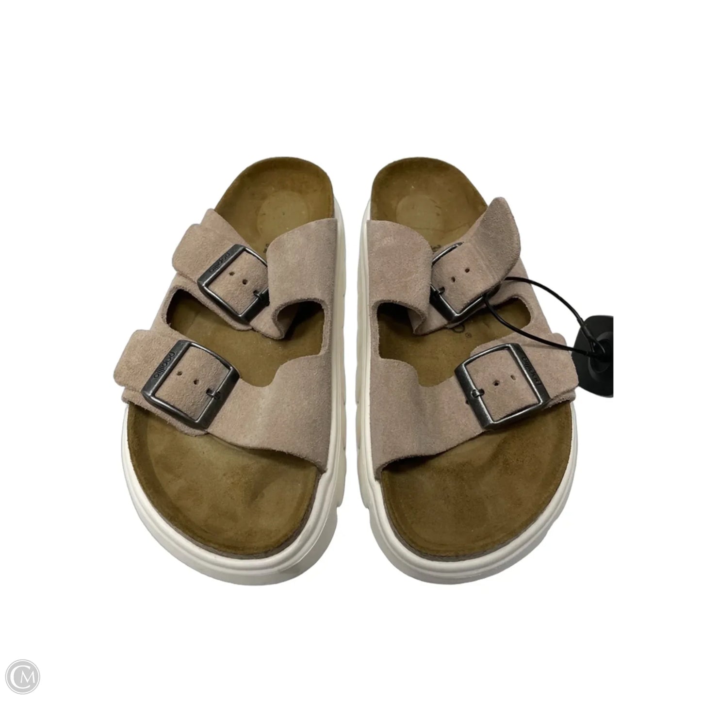 Sandals Flats By Birkenstock In Tan, Size: 7