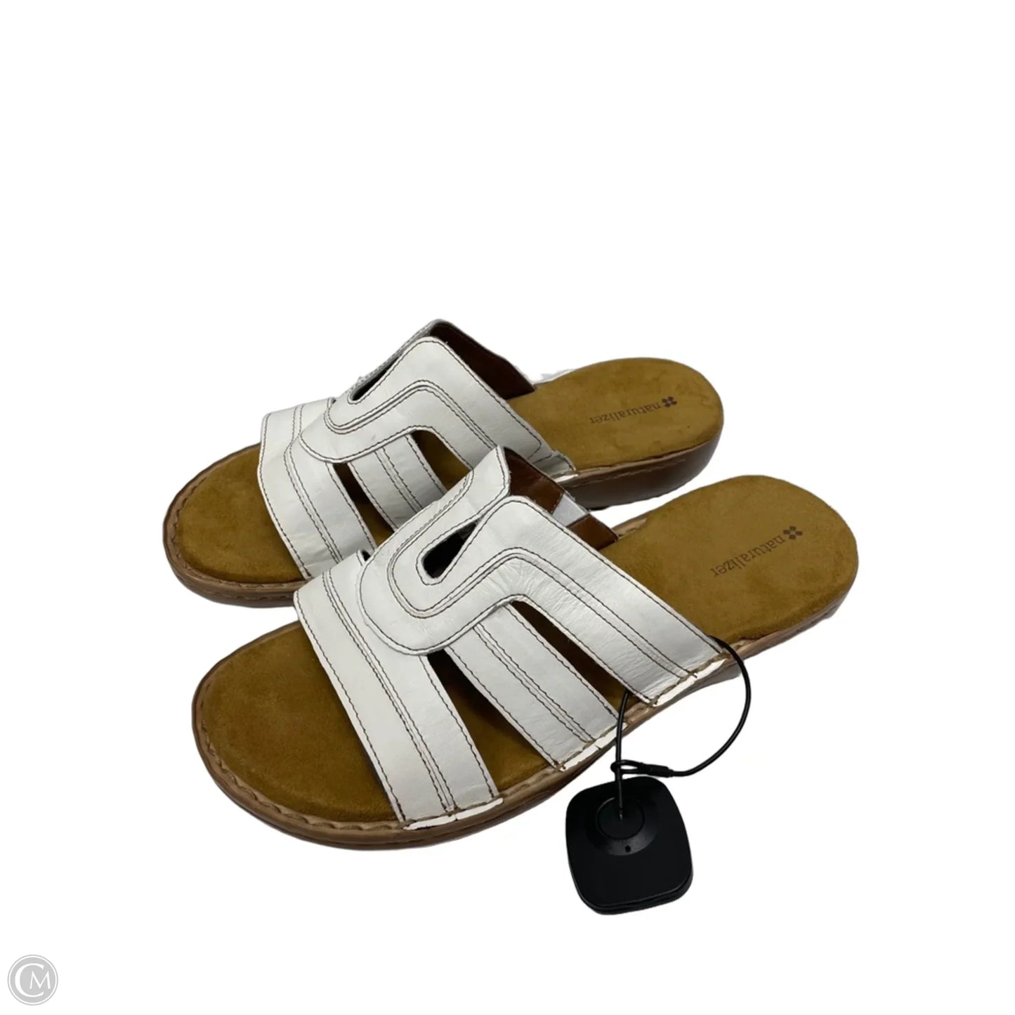 Sandals Flats By Naturalizer In Tan & White, Size: 10