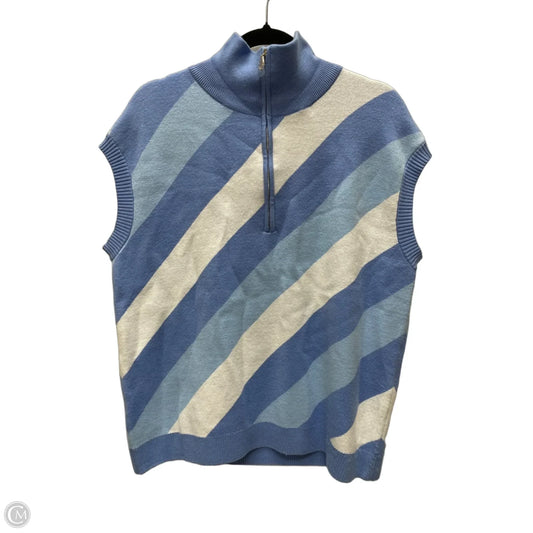 Sweater Short Sleeve By Mary Square In Striped Pattern, Size: L
