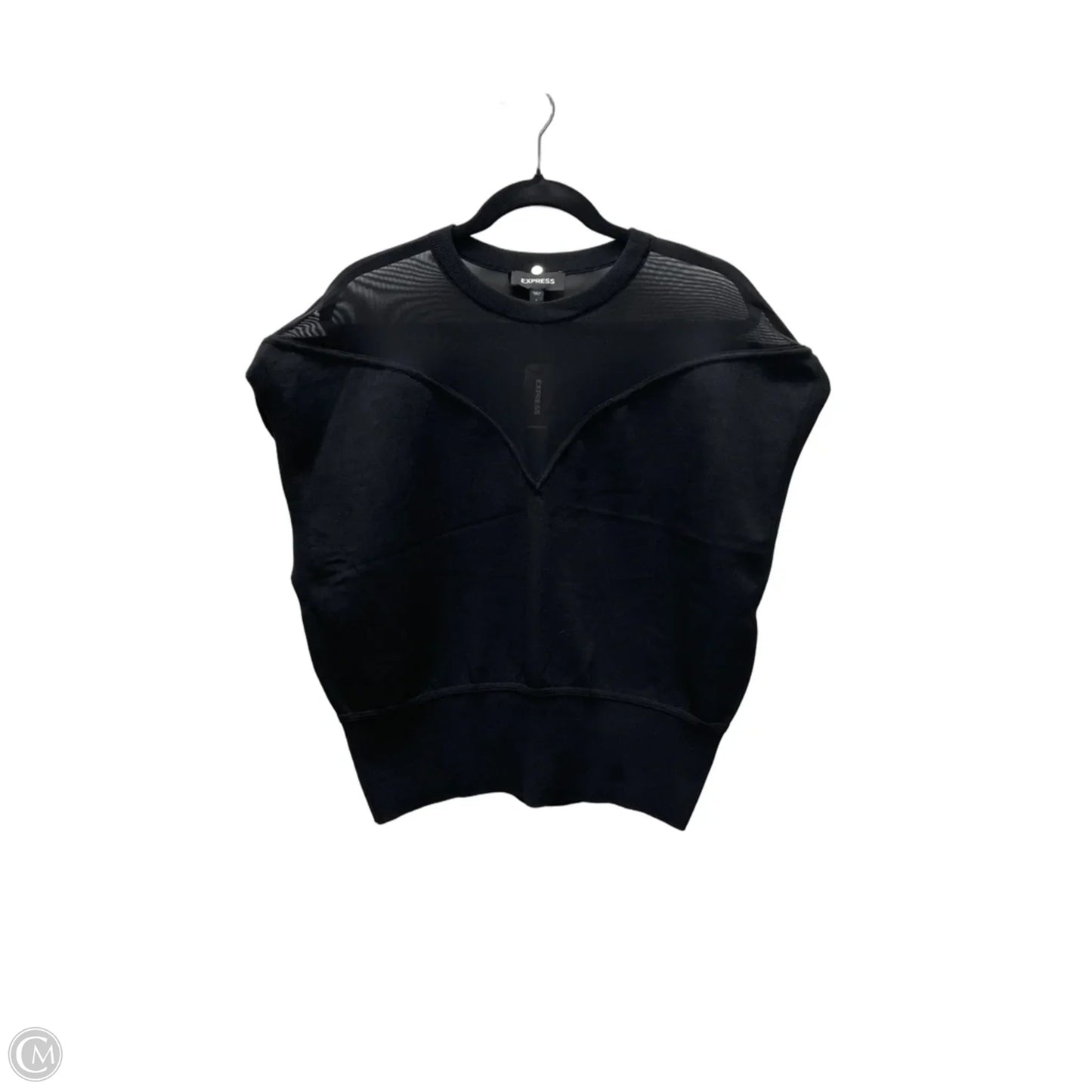 Blouse Sleeveless By Express In Black, Size: L