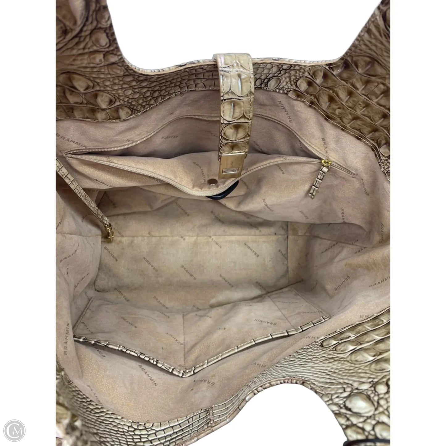 Handbag Designer By Brahmin, Size: Large