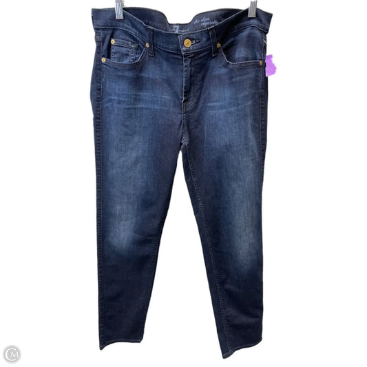 Jeans Skinny By 7 For All Mankind In Blue Denim, Size: 14