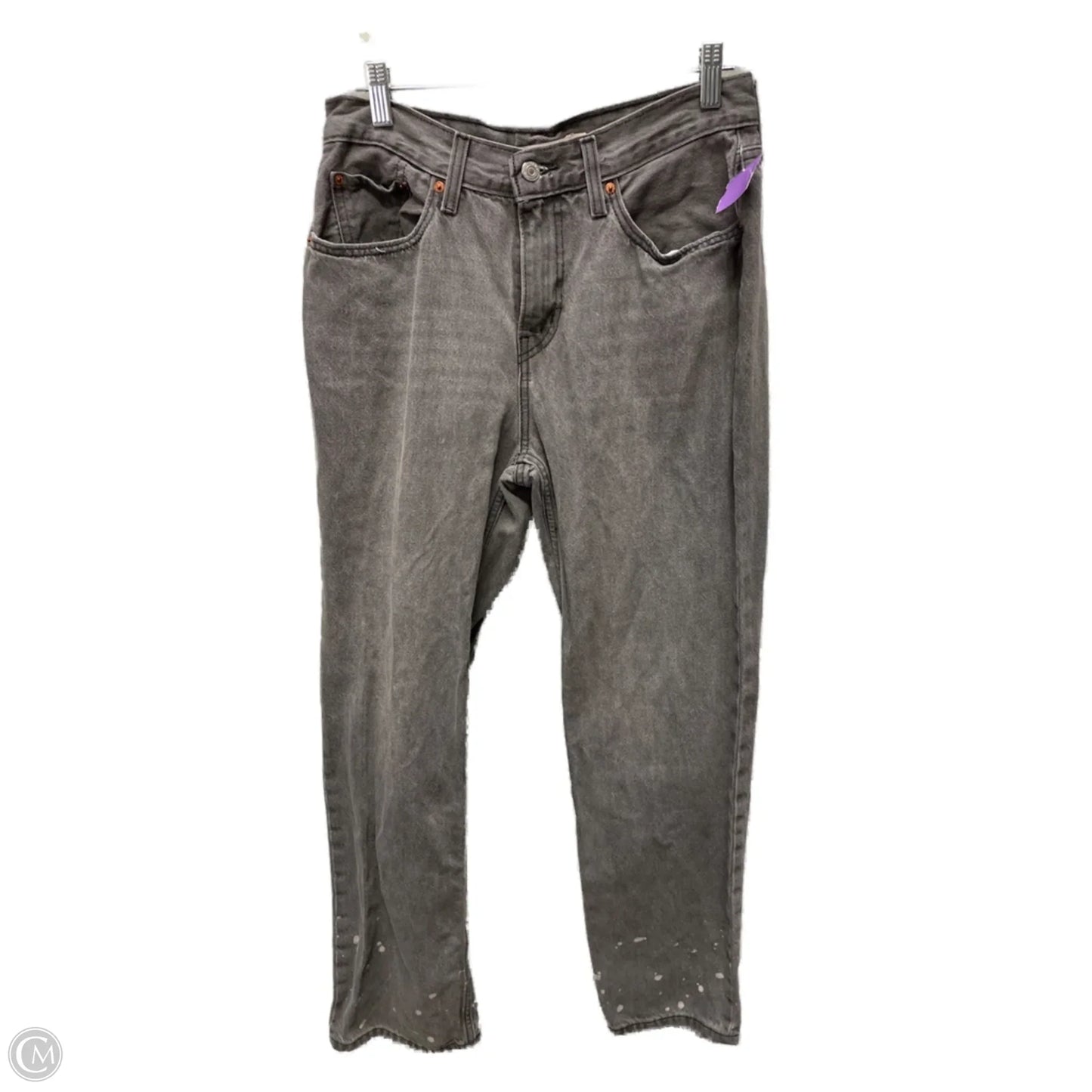 Jeans Straight By Levis In Grey Denim, Size: 8