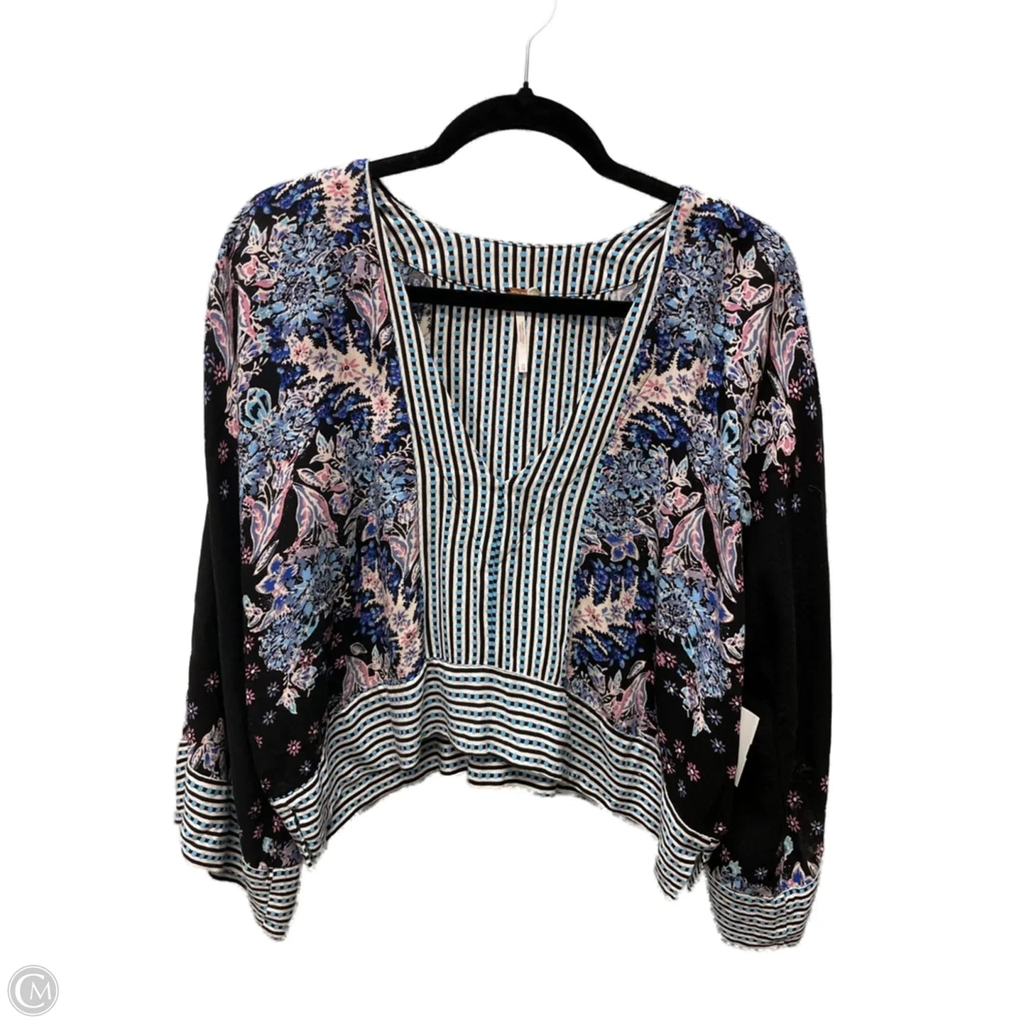 Top Long Sleeve By Free People In Floral Print, Size: Xs