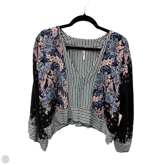 Top Long Sleeve By Free People In Floral Print, Size: Xs