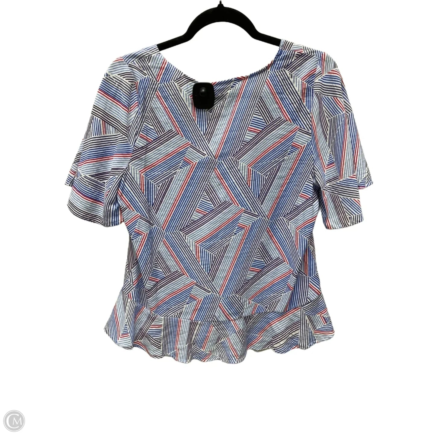 Top Short Sleeve By Skies Are Blue In Striped Pattern, Size: M