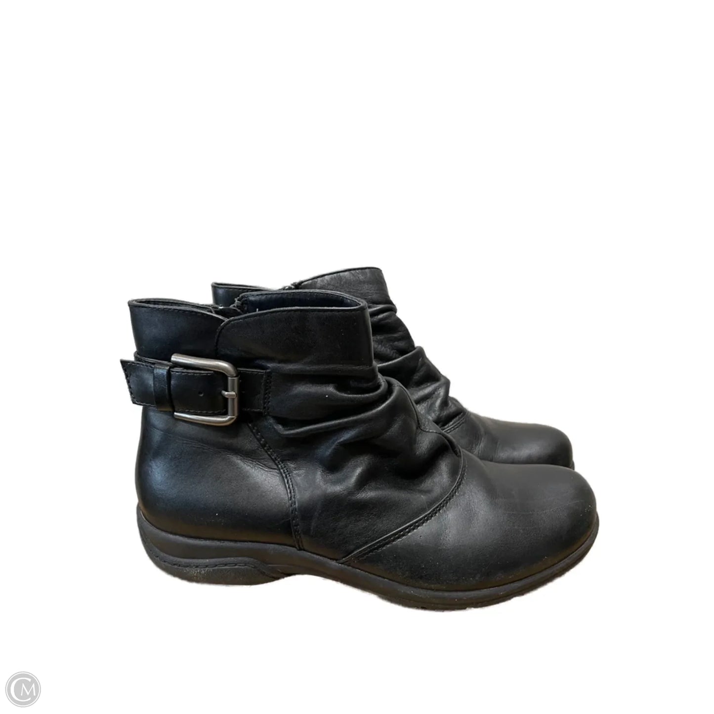 Boots Ankle Flats By Clarks In Black, Size: 8.5