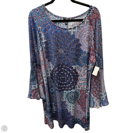 Dress Casual Short By Msk In Black & Blue, Size: 2x