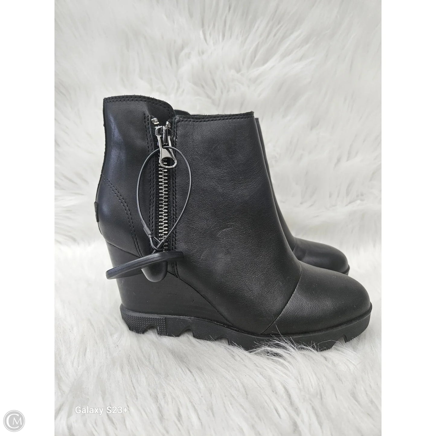 Boots Ankle Heels By Sorel In Black, Size: 6.5