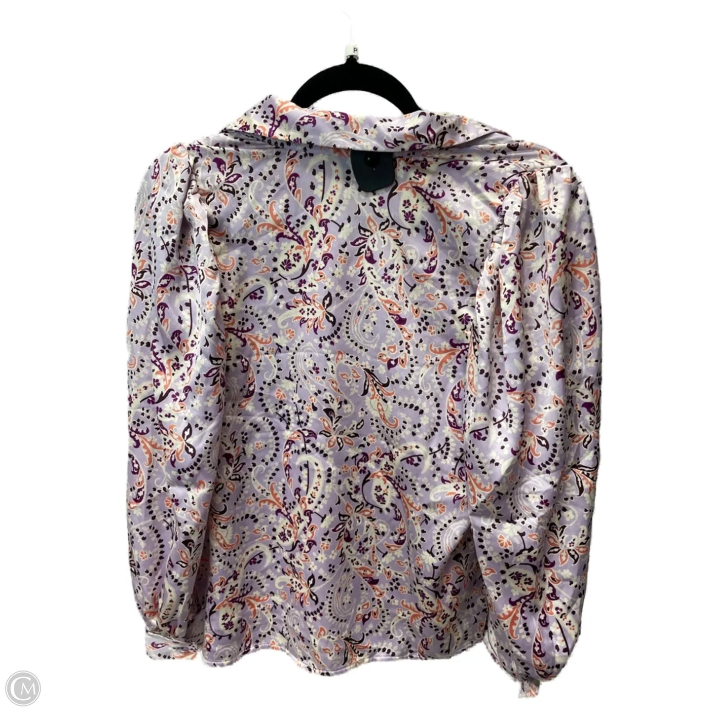 Top Long Sleeve By Ann Taylor In Purple & White, Size: Sp