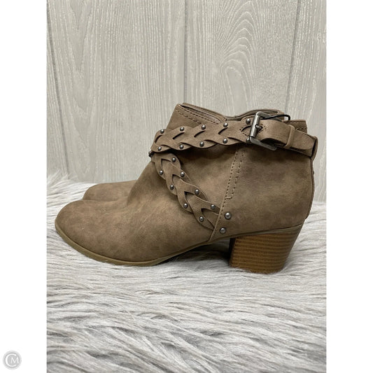 Boots Ankle Heels By Indigo Rd In Brown, Size: 10