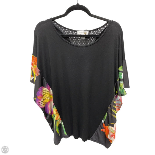 Top Short Sleeve By Christopher And Banks In Floral Print, Size: L