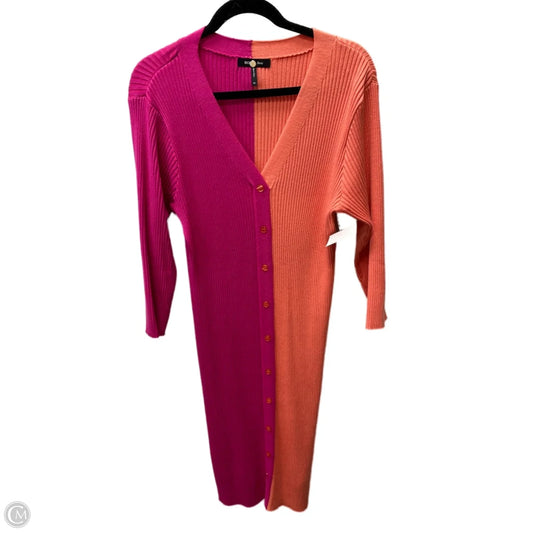Dress Casual Midi By Bcbg In Peach, Size: 2x