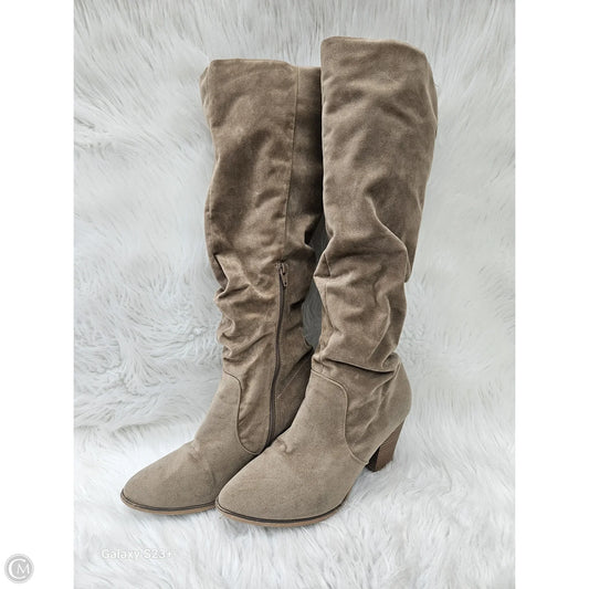 Boots Knee Heels By Universal Thread In Taupe, Size: 11