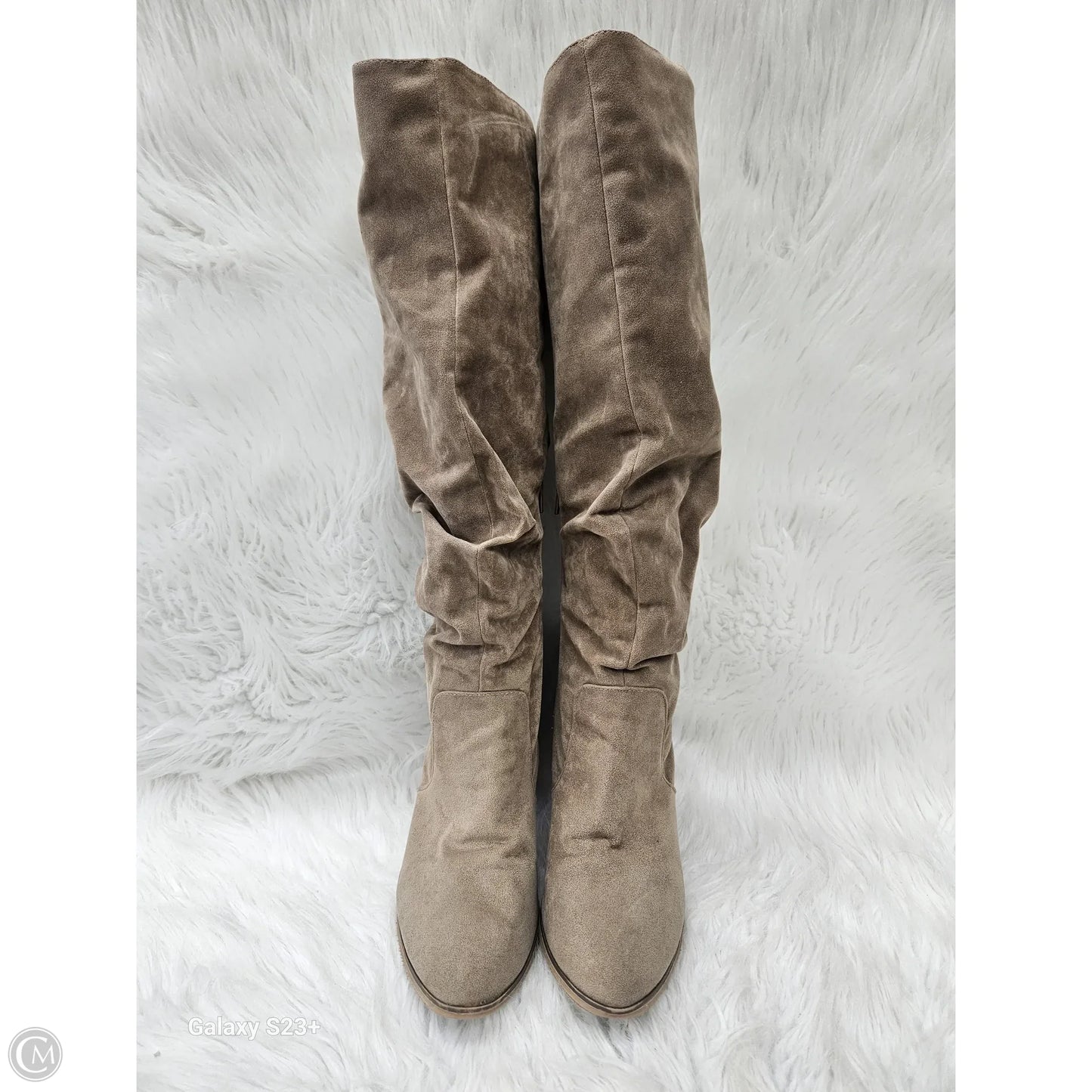 Boots Knee Heels By Universal Thread In Taupe, Size: 11