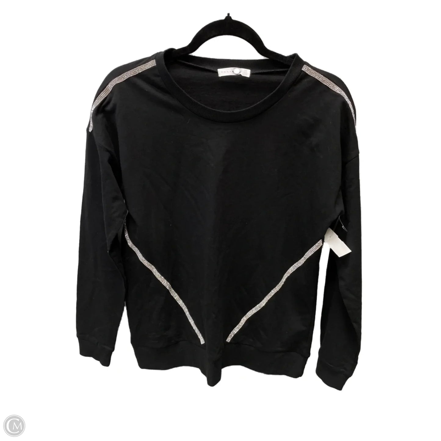 Top Long Sleeve By Retrology In Black & Silver, Size: L