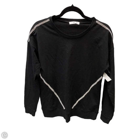Top Long Sleeve By Retrology In Black & Silver, Size: L