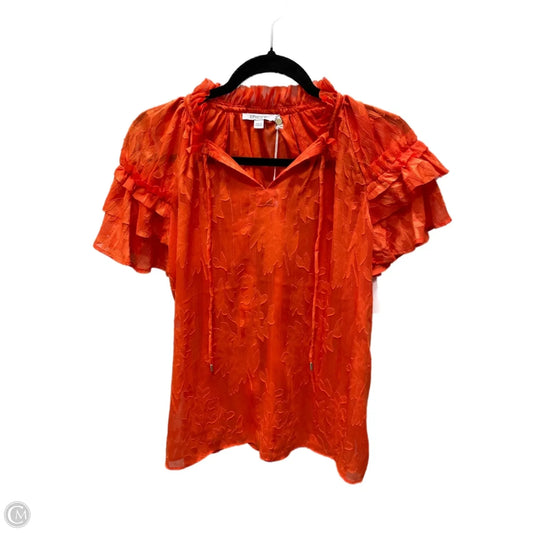 Top Short Sleeve By Chicos In Orange, Size: S
